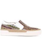 Ash Woven Slip On Sneakers - White