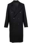 Ami Alexandre Mattiussi Double Breasted Oversized Coat - Black