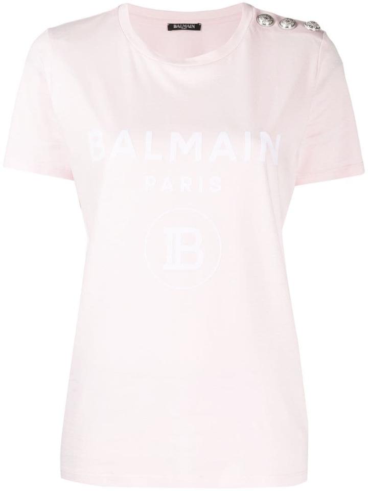 Balmain Balmain Logo Print T-shirt - Pink