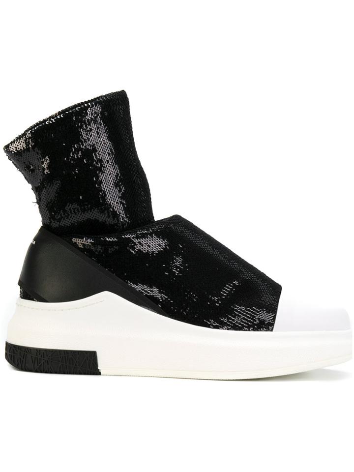 Cinzia Araia Sequined Sock Sneakers - Black