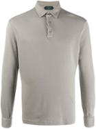 Zanone Long-sleeved Polo Shirt - Grey