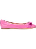 Salvatore Ferragamo Varina Ballerinas, Women's, Size: 8.5, Pink/purple, Patent Leather/leather