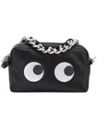 Anya Hindmarch - Eyes Clutch Bag - Women - Satin - One Size, Black, Satin