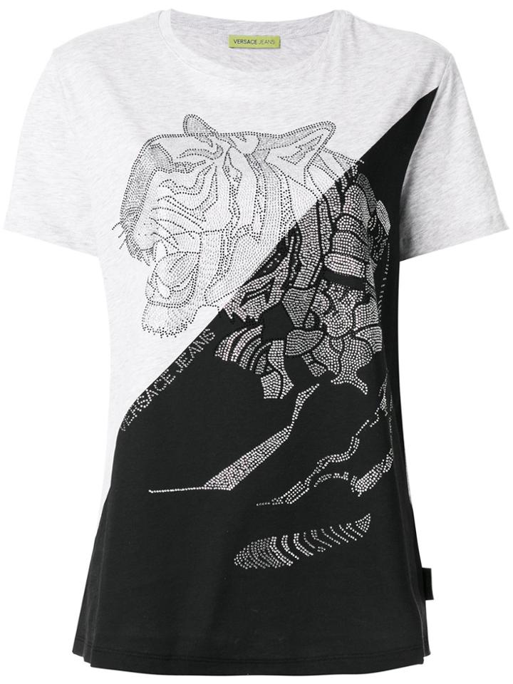 Versace Jeans Crystal Tiger T-shirt - Grey