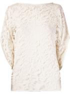 Martha Medeiros Marescot Lace Blouse, Women's, Size: 42, White, Cotton/viscose/polyamide