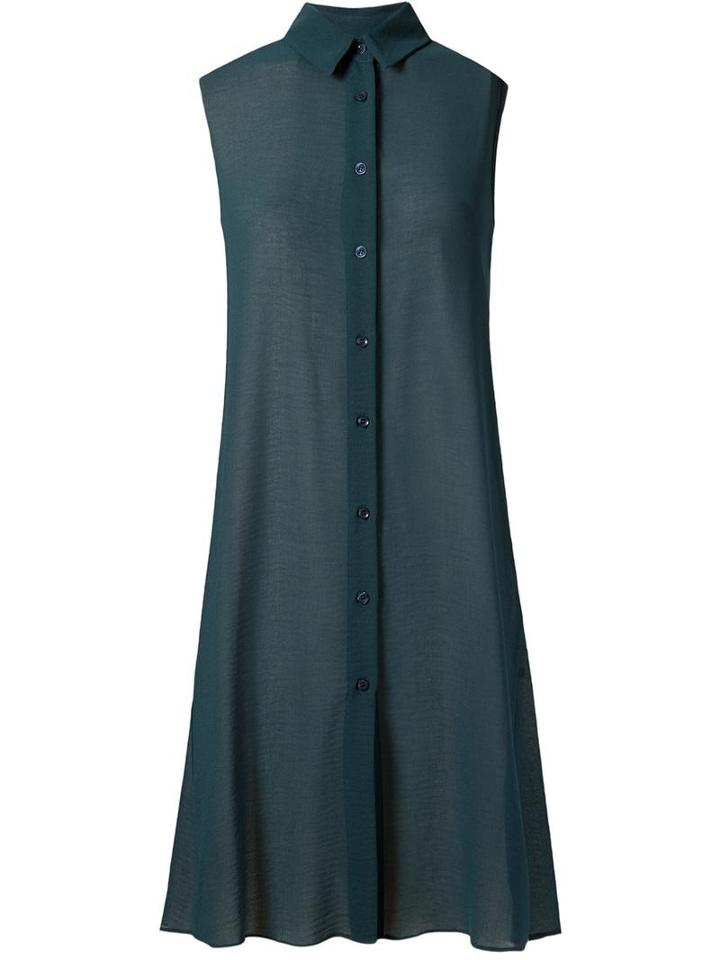 Uma Raquel Davidowicz Sleeveless Shirt Dress, Women's, Size: 40, Green, Polyester