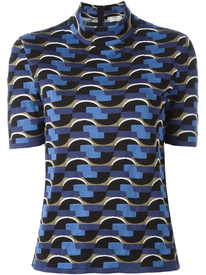 Fendi Geometric Intarsia Sweater