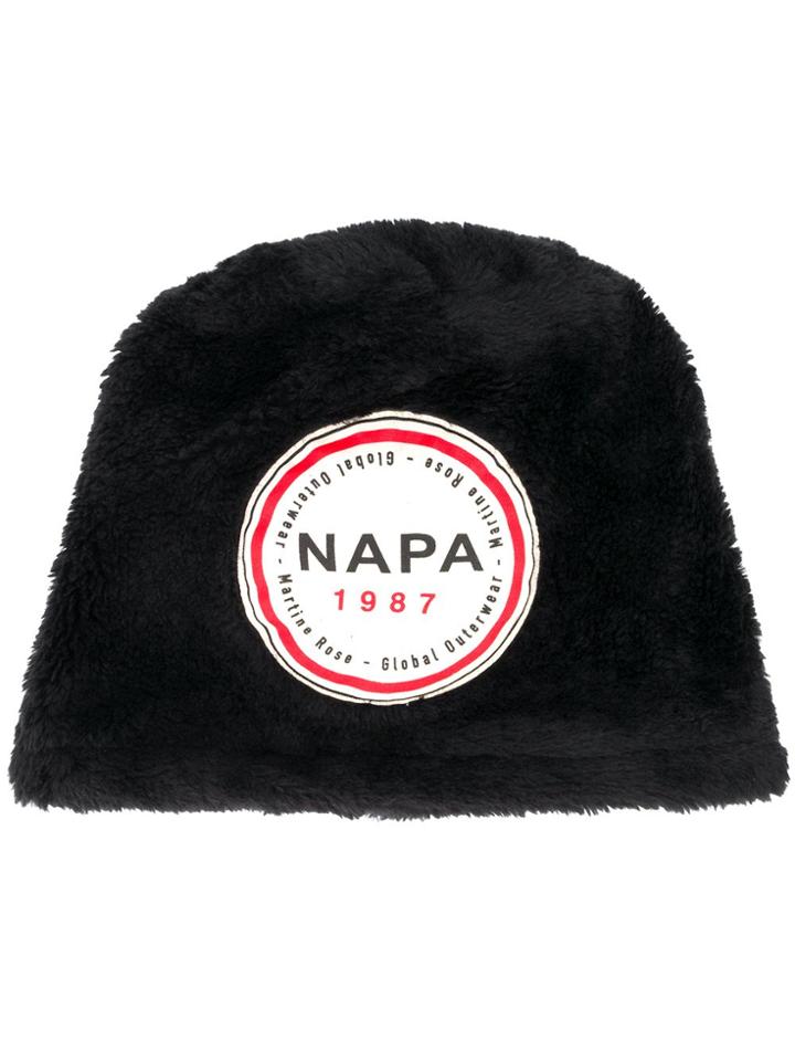 Napa By Martine Rose Logo Patch Beanie Hat - Black