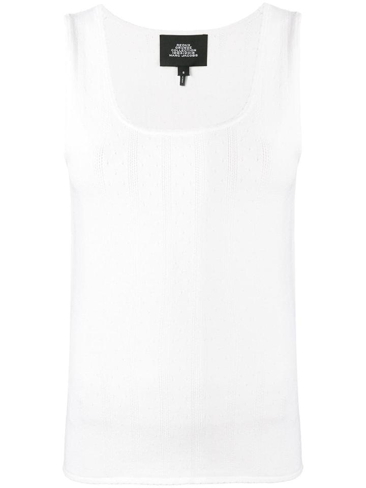 Marc Jacobs Scalloped Edge Vest Top - White