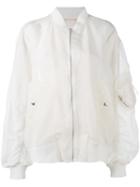 Damir Doma - Jon W Bomber Jacket - Women - Silk/polyamide - M, White, Silk/polyamide