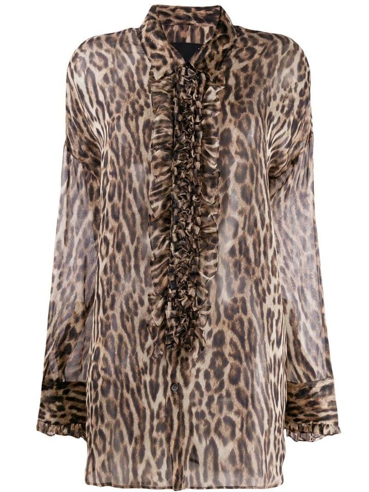 R13 Leopard Print Blouse - Brown