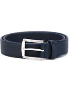 Kiton Classic Belt, Men's, Size: 85, Blue, Leather