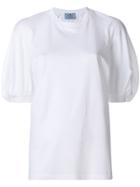 Prada Puff Sleeved T-shirt - White