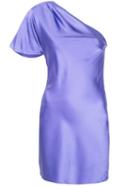 Fleur Du Mal Short One-shoulder Dress - Purple