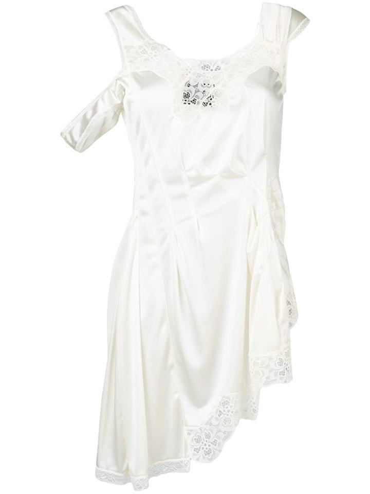 Erika Cavallini Asymmetric Lace Top - Neutrals