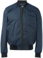 Dsquared2 Classic Bomber Jacket, Men's, Size: 48, Blue, Cotton/polyamide/resin/spandex/elastane