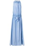 Lanvin Long Ruffle Dress - Blue
