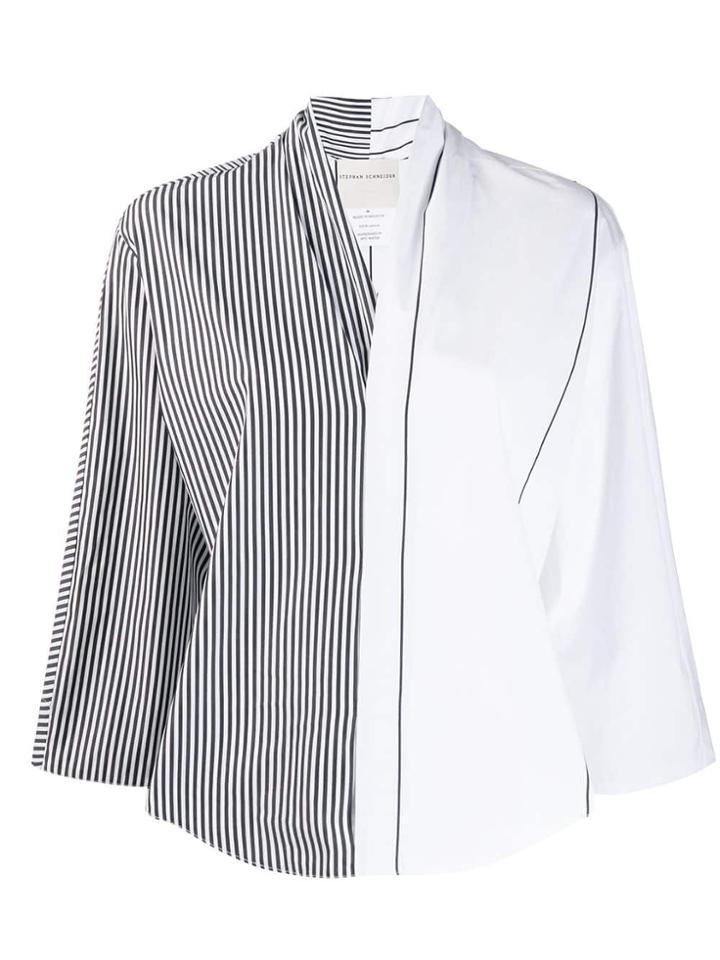 Stephan Schneider Distortion Striped Blouse - White