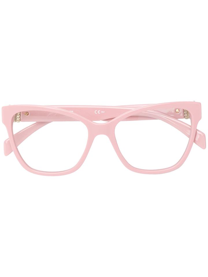 Moschino Eyewear Cat-eye Shaped Glasses - Pink & Purple