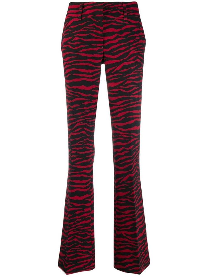 P.a.r.o.s.h. Zebra Print Flared Trousers