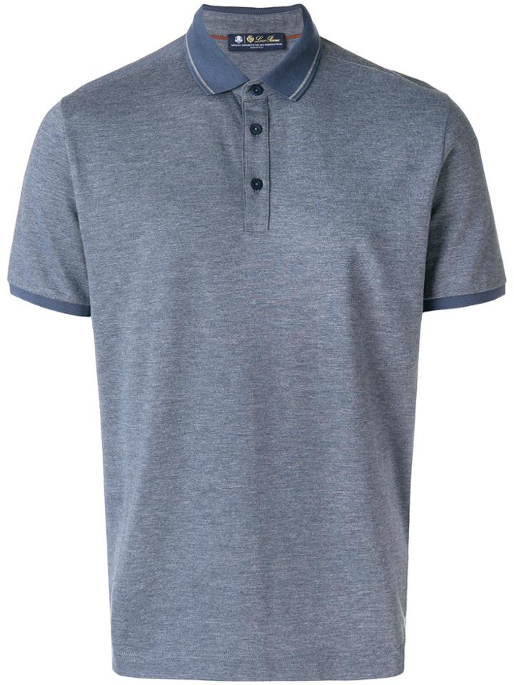 Loro Piana Plain Button Polo Shirt - Blue
