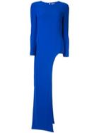 Semsem Asymmetric Long Blouse - Blue