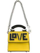 Les Petits Joueurs Nano Alex Black Widow Pouch, Women's, Yellow/orange, Leather/plastic/metal