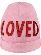 Gucci Wool Hat With Sequin Loved - Pink
