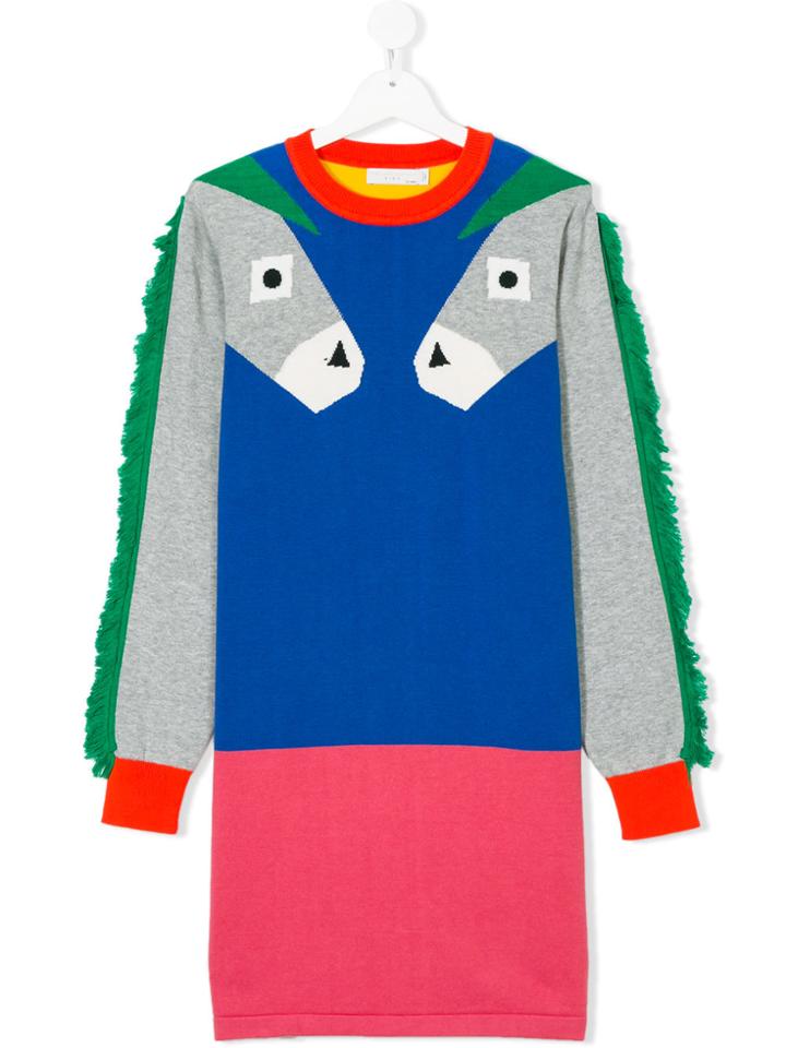 Stella Mccartney Kids Colour Block Horse Dress - Multicolour