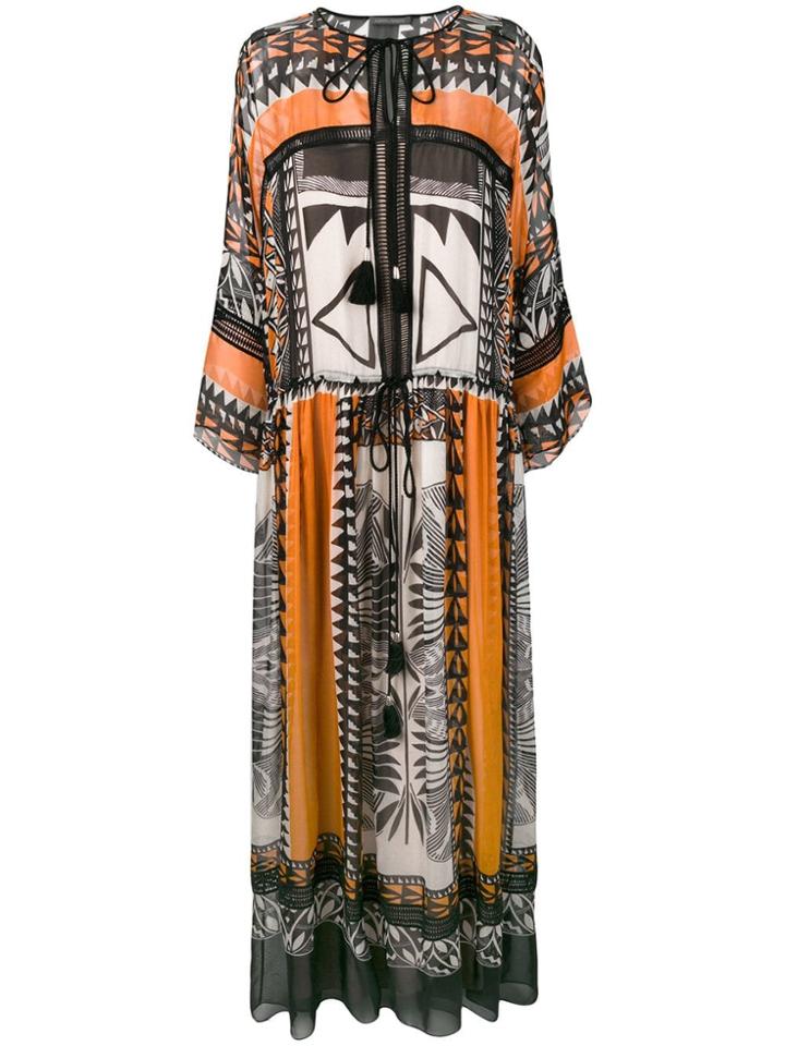 Alberta Ferretti Boho Maxi Dress - Black