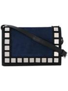 Tomasini - Embellished Cross-body Bag - Women - Calf Leather/metal (other)/calf Suede - One Size, Black, Calf Leather/metal (other)/calf Suede