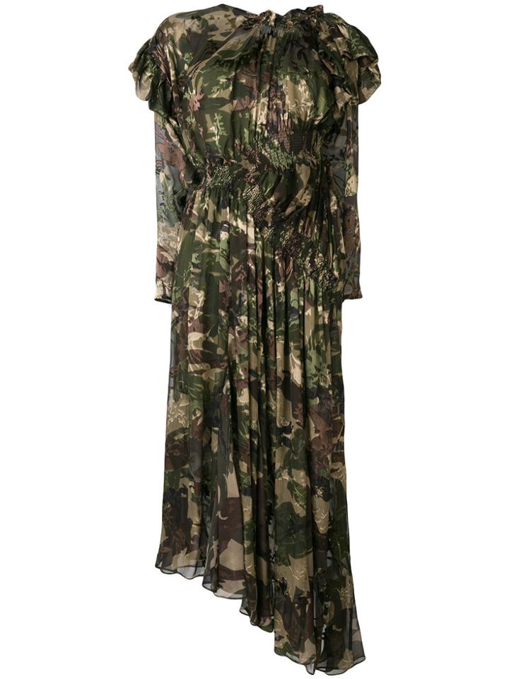 Preen By Thornton Bregazzi Stephanie Camouflage Flared Dress -