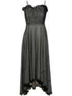 William Vintage Mesh Bodice Gown - Black