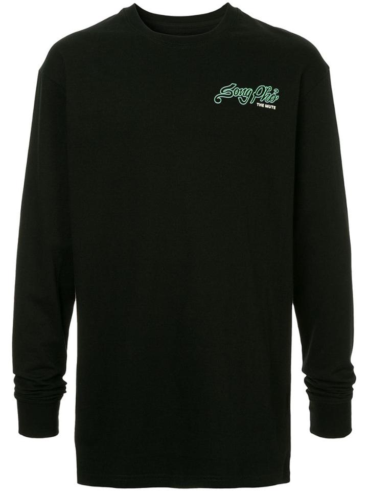 Song For The Mute Back Print Longsleeved T-shirt - Black