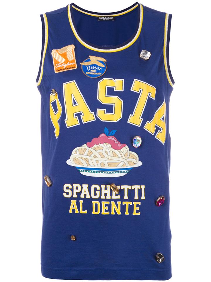 Dolce & Gabbana Printed Tank Top - Blue
