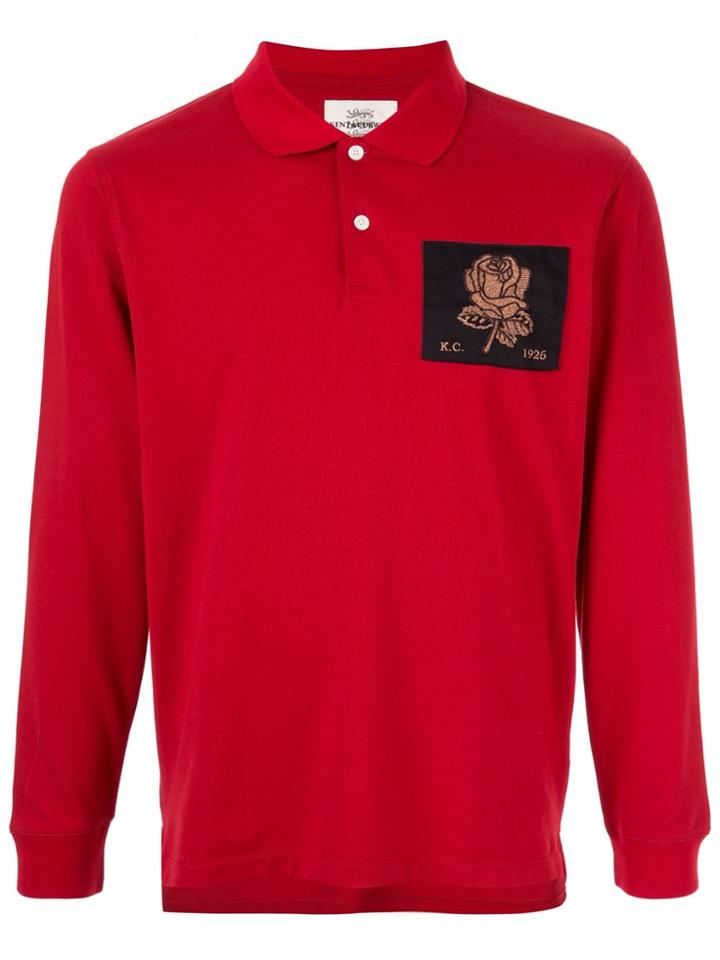 Kent & Curwen Long Sleeve Polo Shirt - Red
