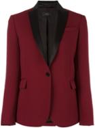 Joseph One Button Blazer, Women's, Size: 40, Red, Polyester/spandex/elastane/acetate/viscose