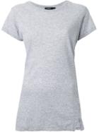 Bassike Slim Vintage Neck T-shirt, Women's, Size: 12, Grey, Organic Cotton