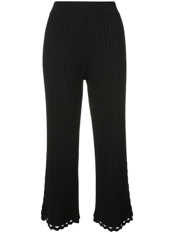 Jonathan Simkhai Cropped Straight-leg Trousers - Black