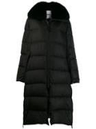 Yves Salomon Longline Puffer Coat - Black