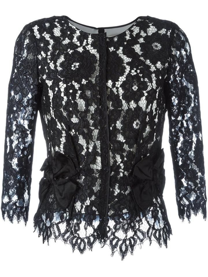 Marc Jacobs Floral Lace Blouse - Black