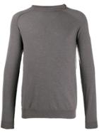 Transit Fine Knit Crew Neck Sweater - Grey