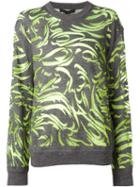 Alexander Wang Paisley Burnout Pullover Sweater, Women's, Size: Xs, Grey, Nylon/polyester/wool/spandex/elastane