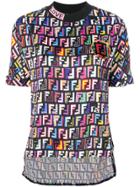 Fendi Ff Logo Printed T-shirt - Multicolour