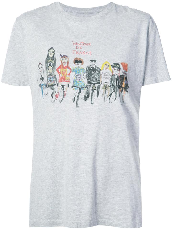 Unfortunate Portrait Logo Print T-shirt - Grey