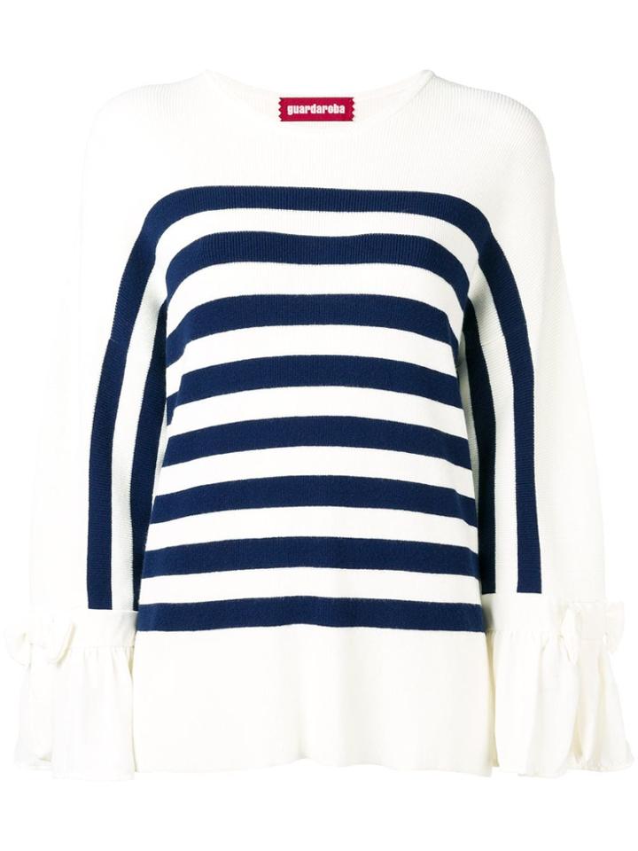 Guardaroba Longsleeved Striped Jumper - White
