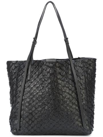 Osklen - Marajo Tote - Women - Calf Leather/pirarucu Skin - One Size, Black, Calf Leather/pirarucu Skin
