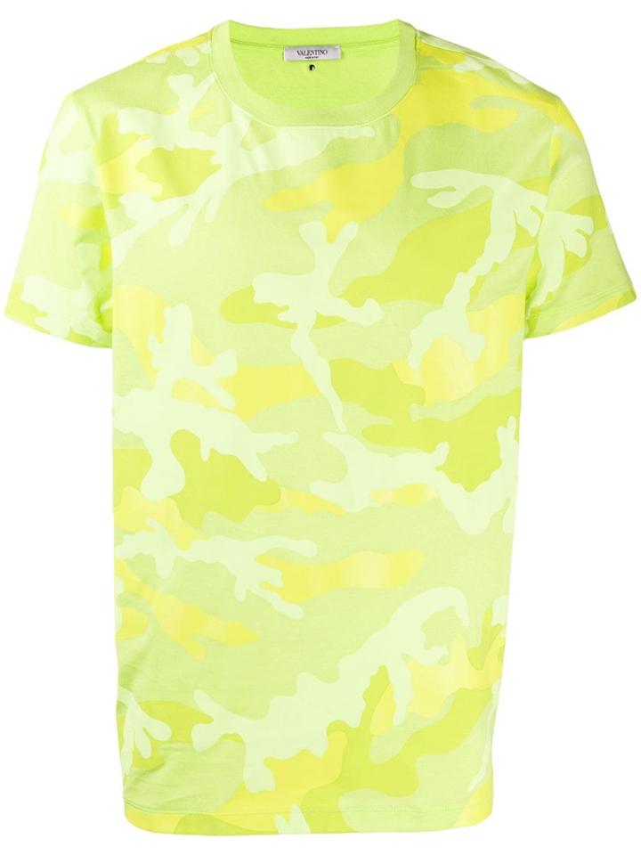 Valentino Camouflage Printed T-shirt - Green