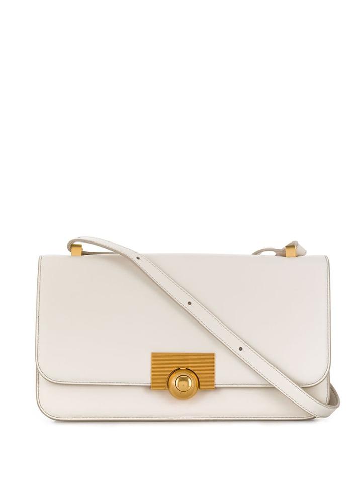 Bottega Veneta Foldover Top Shoulder Bag - White