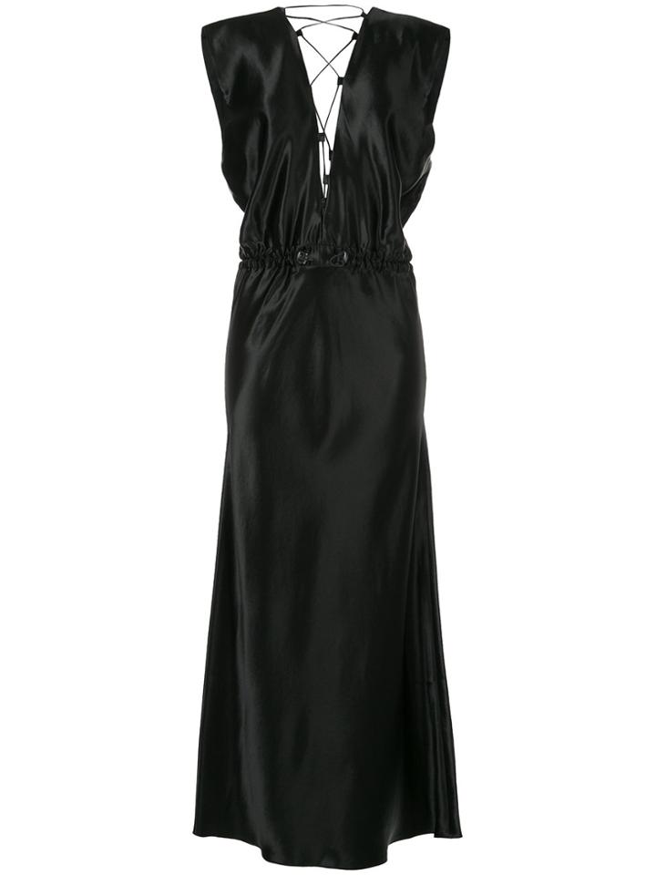 Christopher Esber Lace Décolletage Long Dress - Black